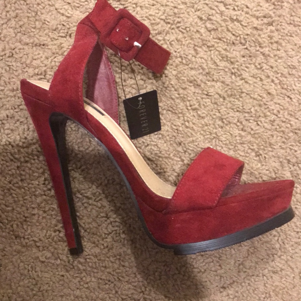 Burgundy Forever 21 Heels NWT